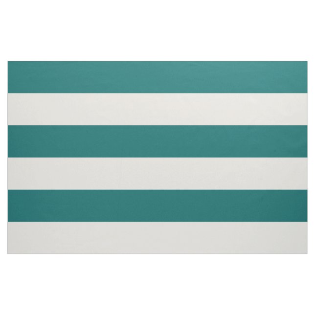 Mörk Teal och Ivory Wide Rand Large  Tyg (Yard)