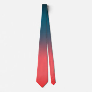Mörk Teal och rosa av skarp korall Slips