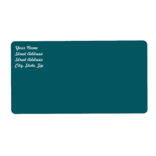 Mörk Teal Shipping Label Fraktsedel