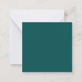 Mörk Teal Solid Färg Anteckningskort