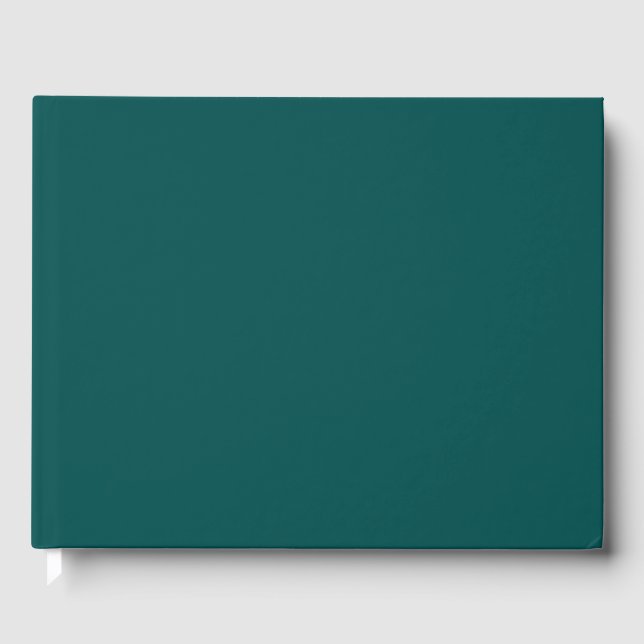 Mörk Teal Solid Färg Gästböcker (Framsida)