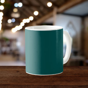 Mörk Teal Solid Färg Kaffemugg