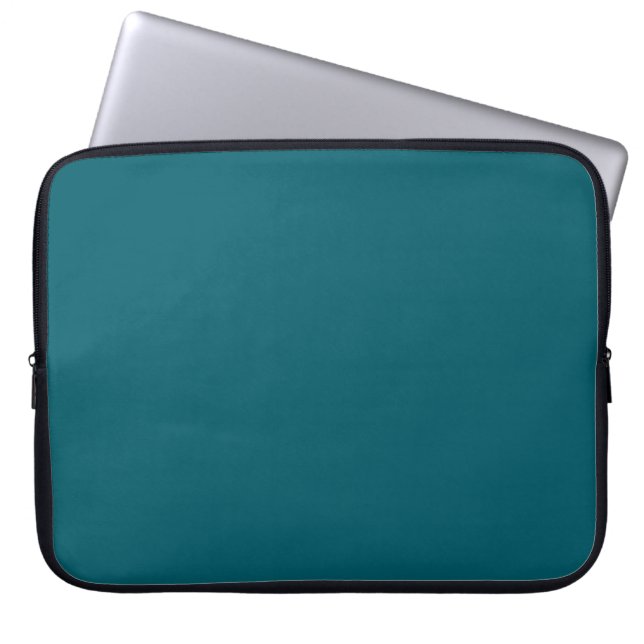 Mörk Teal Solid Färg laptop sleeve (Framsidan)