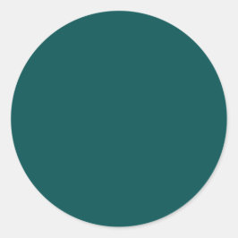 Mörk Teal Solid Färg Runt Klistermärke