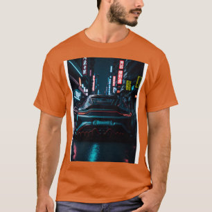 Mörk Teal Sports in Japansk Neon City 1 T Shirt