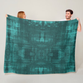 Mörk Teal Subtle Suede Titta Mönster Fleecefilt