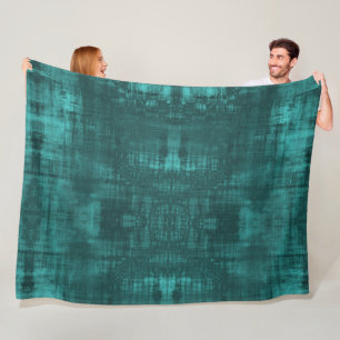 Mörk Teal Subtle Suede Titta Mönster Fleecefilt