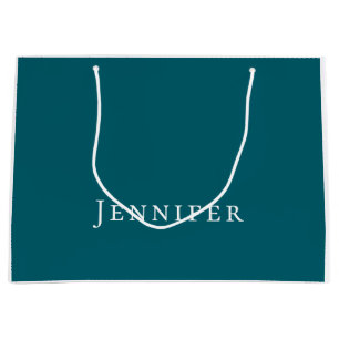Mörk Teal Trendig Modern Minimalistiskt Ditt Namn