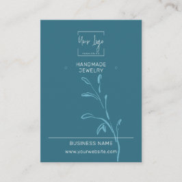 Mörk Tealblad Social QR Smyckeskort för展示