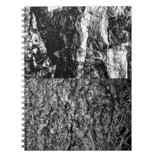 Mörk textur Spiral Foto Notisblock, Modig Glädje Anteckningsbok