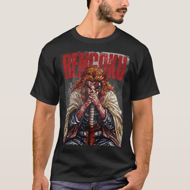 Mörk Texturerad Anime Skiss Konst T Shirt (Framsida)