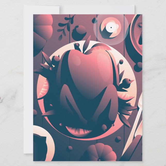 mörk thanksgiving middag inbjudningar (Framsida)