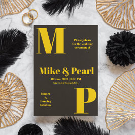 Mörk Theme Bröllop Inbjudningar