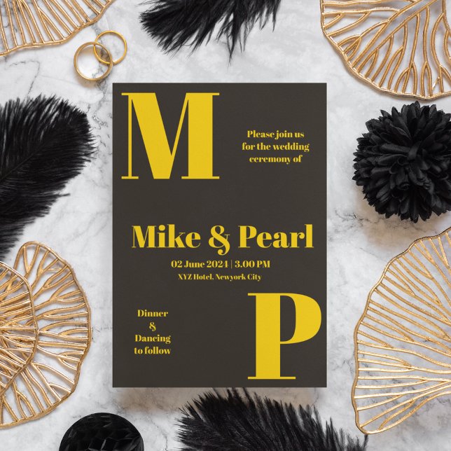 Mörk Theme Bröllop Inbjudningar (Skapare uppladdad)