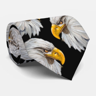 mörk tie för örnhuvuddesign slips
