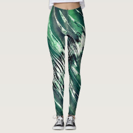 Mörk till Ljusgrön Leggings