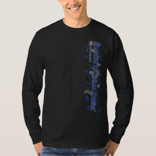 Mörk TjäraValon.Net MDD Sprickade pennanter överst T Shirt