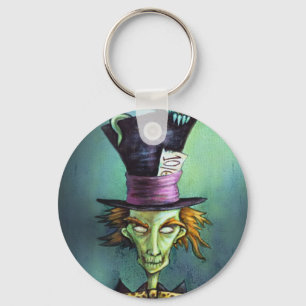 Mörk tokig Hatter från Alice i underland Nyckelring