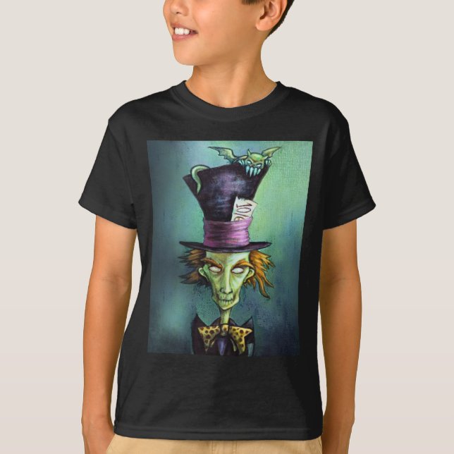 Mörk tokig Hatter från Alice i underland T-shirt (Framsida)