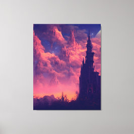 Mörk torn-utdraget Kanvastryck