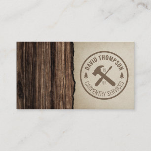 Mörk Trä Grain-minimalistisk Professionell Visitkort