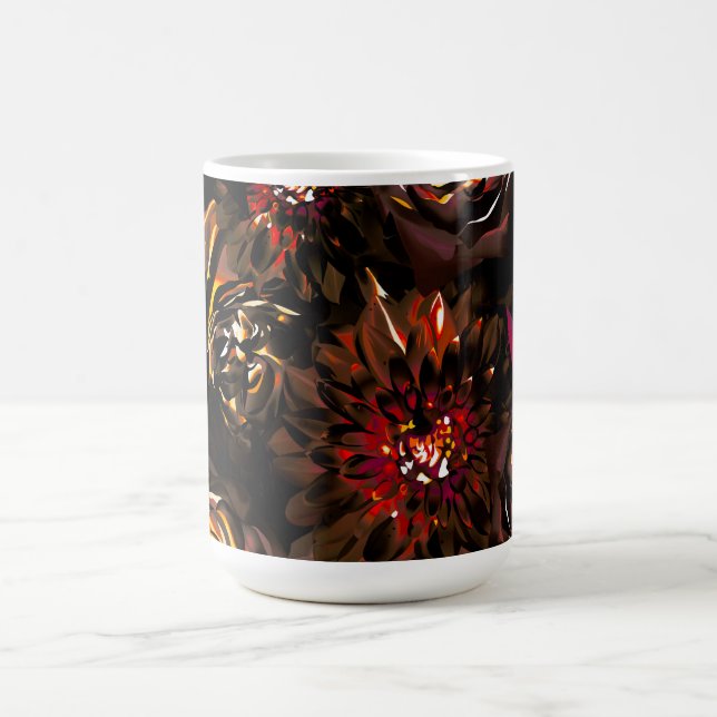 Mörk Trädgård Höstglöd Blommor Höst Kaffemugg (Center)