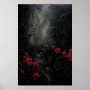 Mörk trädgård röda blommor, Mörk akademi, Dyster v Poster