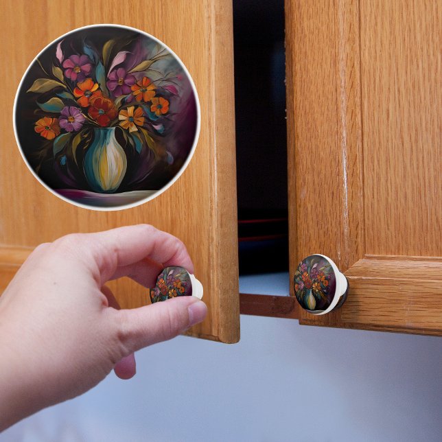 Mörk traditionell blomvas  knopp (Skapare uppladdad)