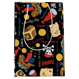Mörk Treasure Island Party Pirat Medium Gift Bag