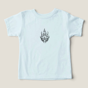 Mörk Tribal Flamma Mask – Abstrakt Eld Konst Desig T Shirt