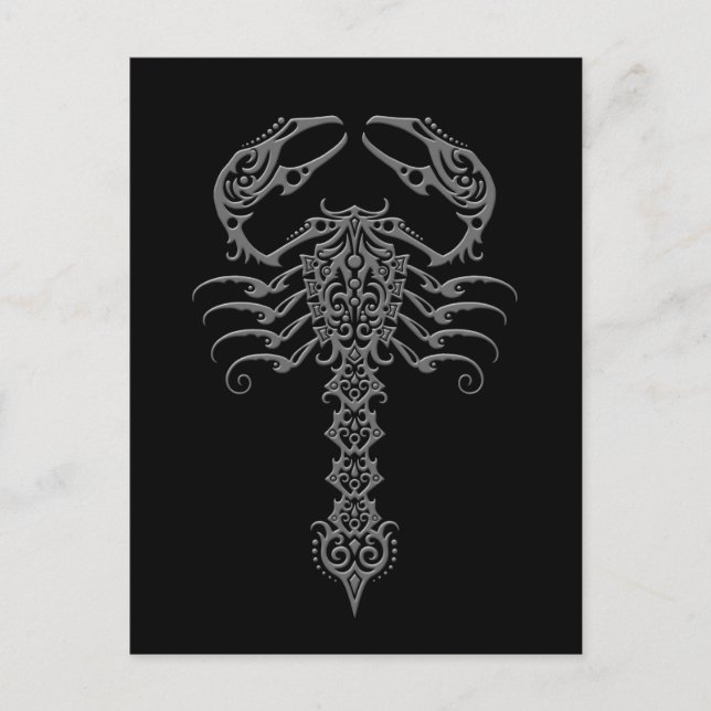 Mörk Tribal Scorpion Vykort (Framsida)