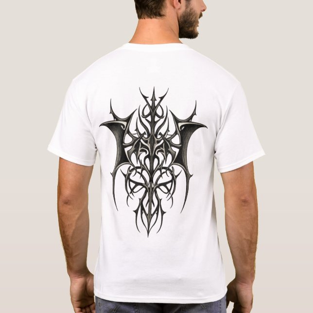 Mörk Tribal Spike T Shirt (Baksida)