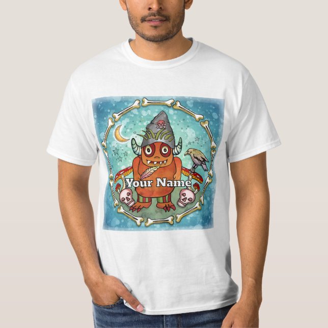 Mörk trollkarl-monster t shirt (Framsida)