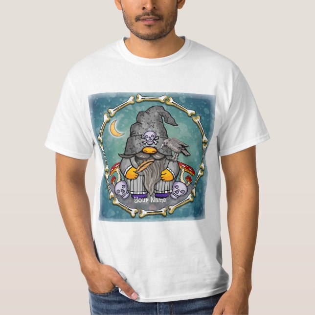 Mörk trollkarl tomte  t shirt (Framsida)