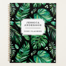 Mörk Tropical Jungle Löv Planner