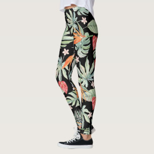 Mörk Tropiks Fantasy Flower Foliage Leggings