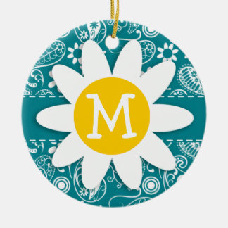 Mörk Turcos Paisley; Daisy Julgransprydnad Keramik