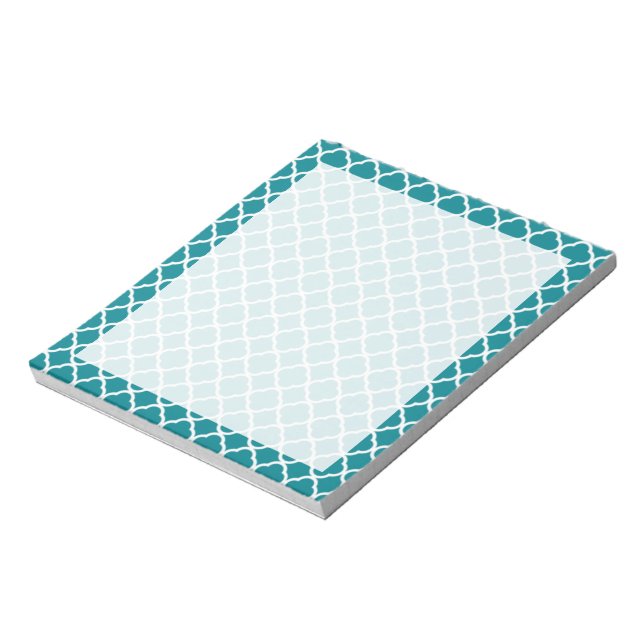 Mörk Turcos Quatrefoil Anteckningsblock (Roterad)