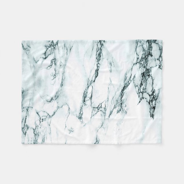 Mörk Turcos Vein Marble look Fleecefilt (Framsidan (Horisontell))