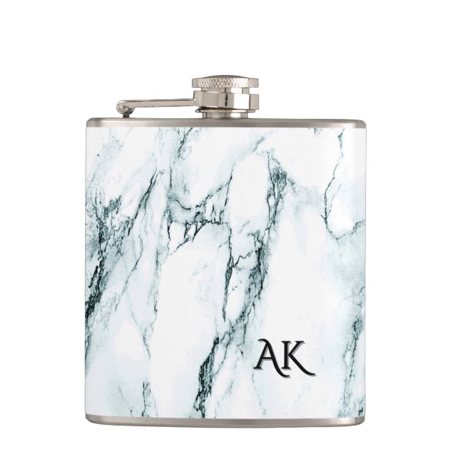 Mörk Turcos Vein Marble Monogram Fickplunta (Framsidan)