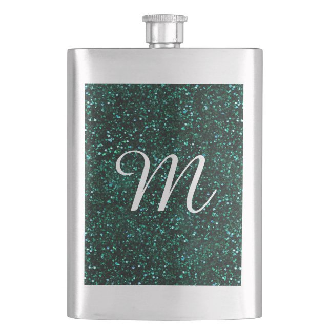 Mörk Turkos Blue Grönt Glitter Fickplunta (Framsidan)