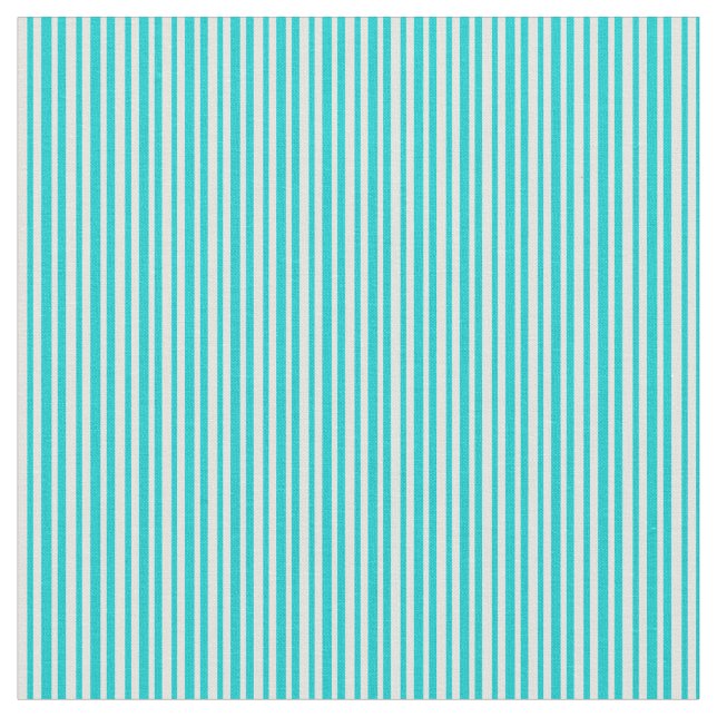 Mörk Turkos & Light Cyan Färgad Linjer Tyg (Närbild)