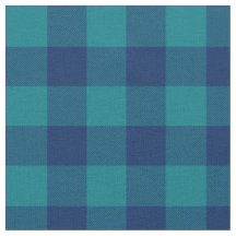 Mörk Turkos och Marinblå Gingham Rutigt