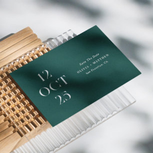 Mörk turkosgrön bröllopsfest Elegant trädgårdsfo Spara Datumet
