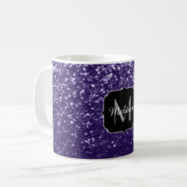 Mörk ultraviolett lila glitter-miniatyrdiagram Mon Kaffemugg