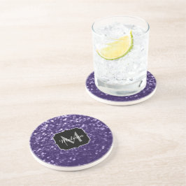 Mörk ultraviolett lila glitter-miniatyrdiagram Mon Underlägg