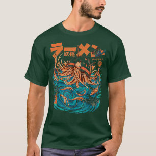 Mörk Underbar Ramen Av Kanagawa Ramen Monster Japa T Shirt