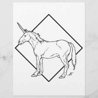 Mörk Unicorn - Coloring Page.