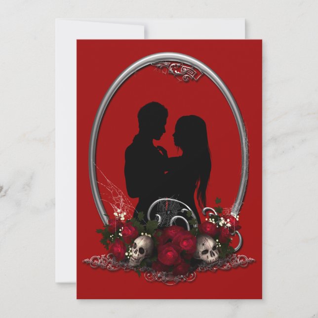 Mörk Union Vampire Goth Bröllop Inbjudningar (Framsida)