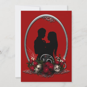 Mörk Union Vampire Goth Bröllop Inbjudningar